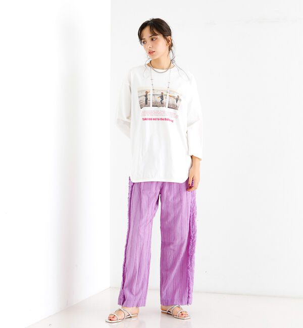 Rouge vif「【Le Melange/ル・メランジュ】カットドビー イージーパンツ / フリン」|その他|