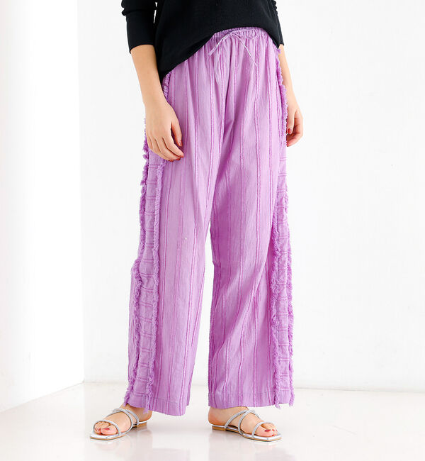 Rouge vif「【Le Melange/ル・メランジュ】カットドビー イージーパンツ / フリン」|その他|