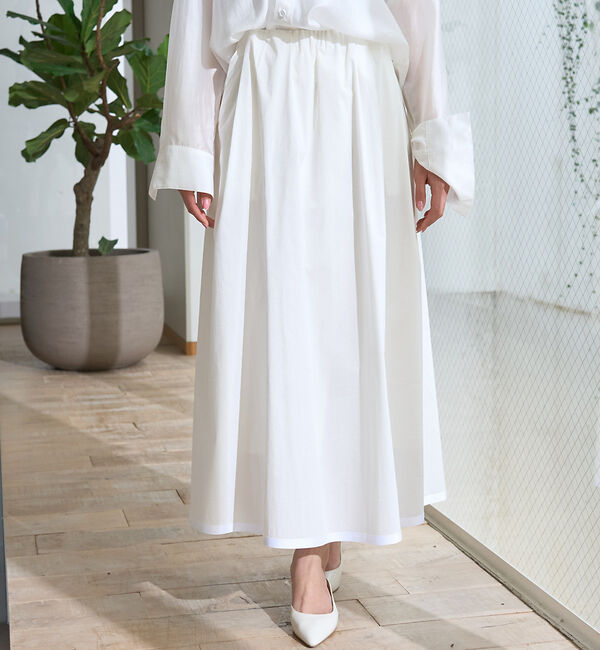 Rouge vif「イージーウエストギャザースカート」|スカート|ホワイト