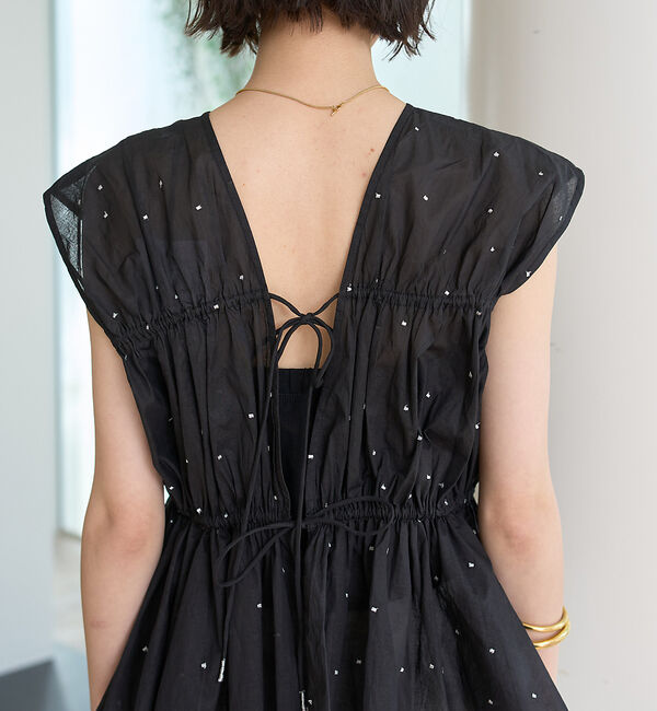 Rouge vif「シルバードット刺繍ペプラムブラウス」|シャツ・ブラウス|