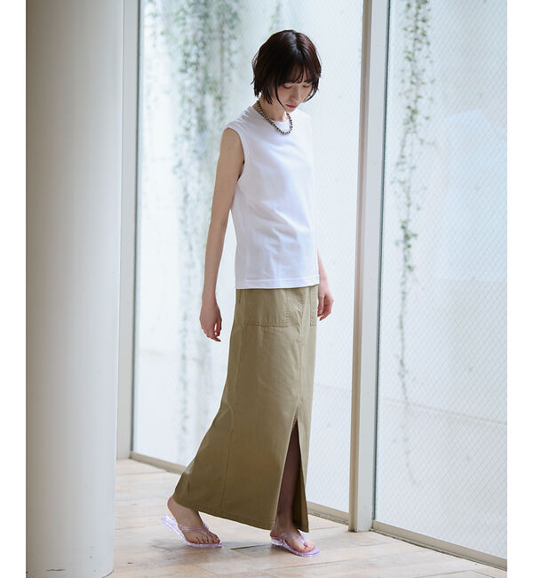 Rouge vif「【JEMORGAN/ジェーイーモーガン】カノコノースリーブカットソー/TCカノコ」|Tシャツ・カットソー|