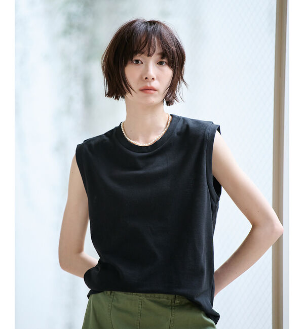 Rouge vif「【JEMORGAN/ジェーイーモーガン】カノコノースリーブカットソー/TCカノコ」|Tシャツ・カットソー|