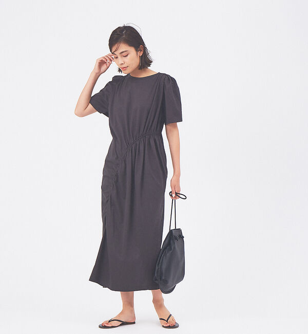 qualite「ギャザーアシメカットワンピース」|ワンピース|