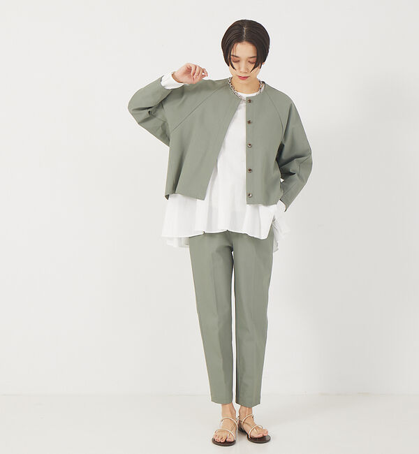 qualite「《セットアップ対応》2WAYストレッチハイウエストテーパードパンツ」|その他|