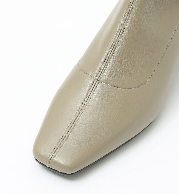 AU BANNISTER「【スノーソール/晴雨兼用】メタルラインヒールストレッチブーツ」|ショートブーツ|