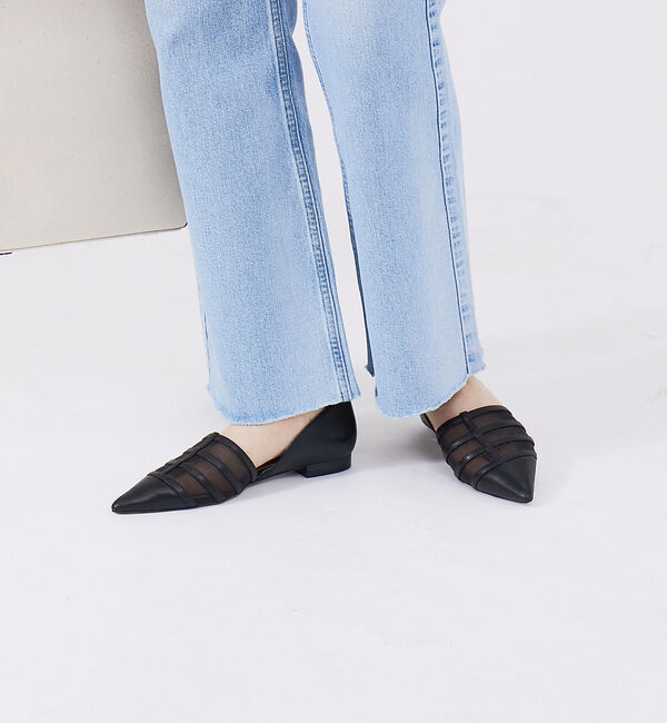 AU BANNISTER「メッシュポインテッドフラットパンプス」|パンプス|