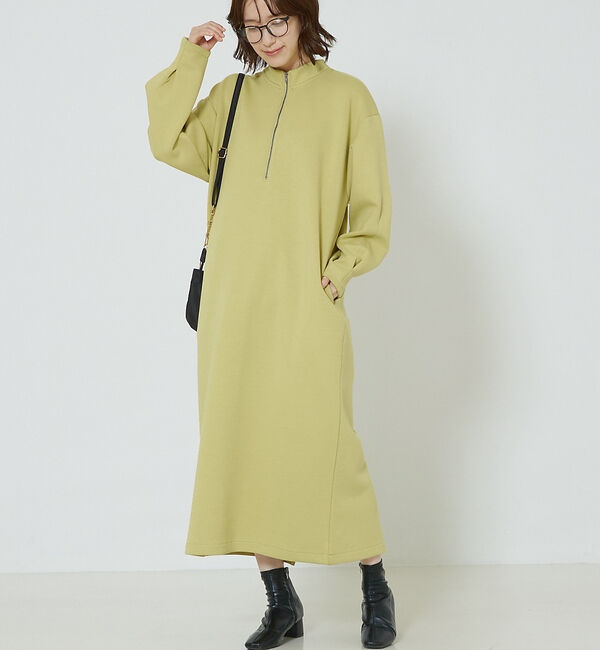 abahouse mavie「【大人のいちまんワンピ】シルキーダンボールワンピ」|ワンピース|イエロー