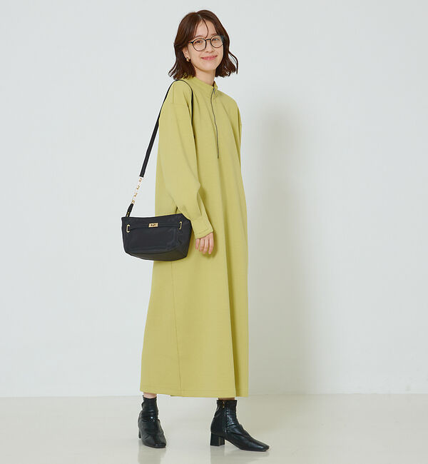 abahouse mavie「【大人のいちまんワンピ】シルキーダンボールワンピ」|ワンピース|