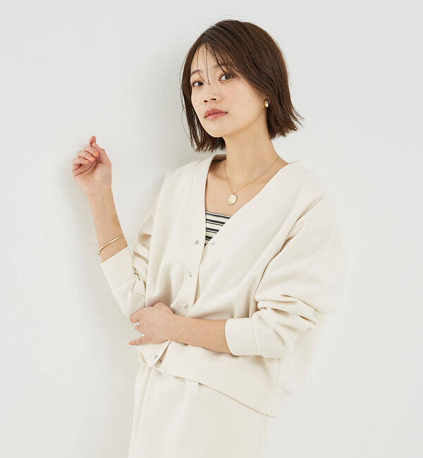 abahouse mavie「【セットアップ対応】シルキーダンボールカーディガン」|カーディガン|