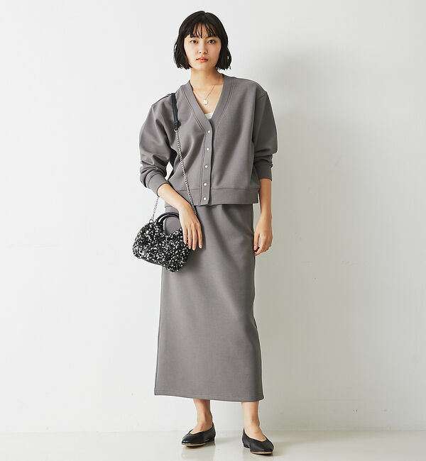 abahouse mavie「【セットアップ対応】シルキーダンボールカーディガン」|カーディガン|