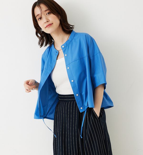 abahouse mavie「ドロストショートシャツ」|シャツ・ブラウス|