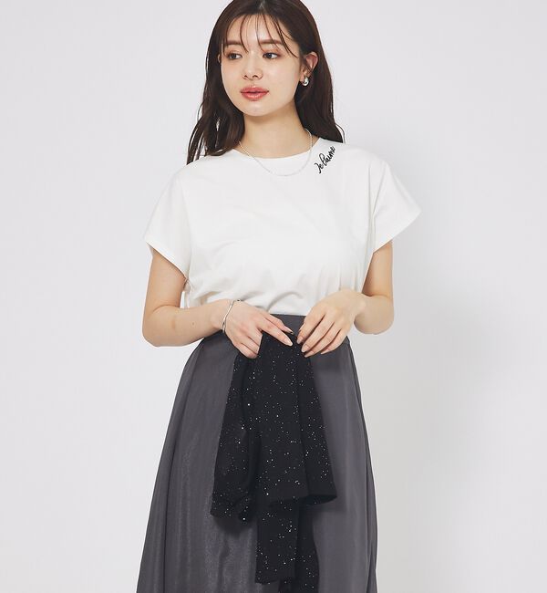 abahouse mavie「刺繍ロゴTシャツ」|Tシャツ・カットソー|