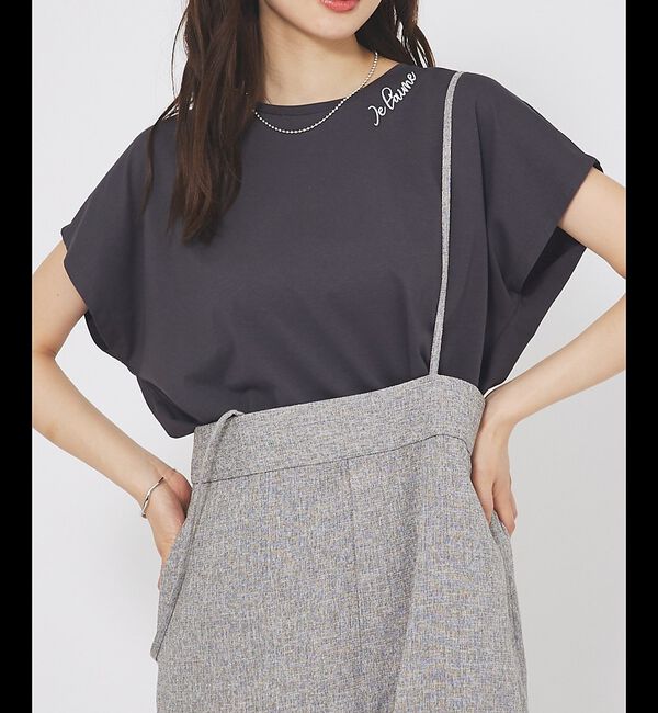 abahouse mavie「刺繍ロゴTシャツ」|Tシャツ・カットソー|グレー系その他2