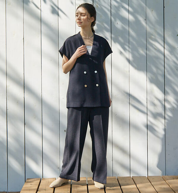 abahouse mavie「【セットアップ対応】ライトツイードサスペンダーパンツ」|その他|