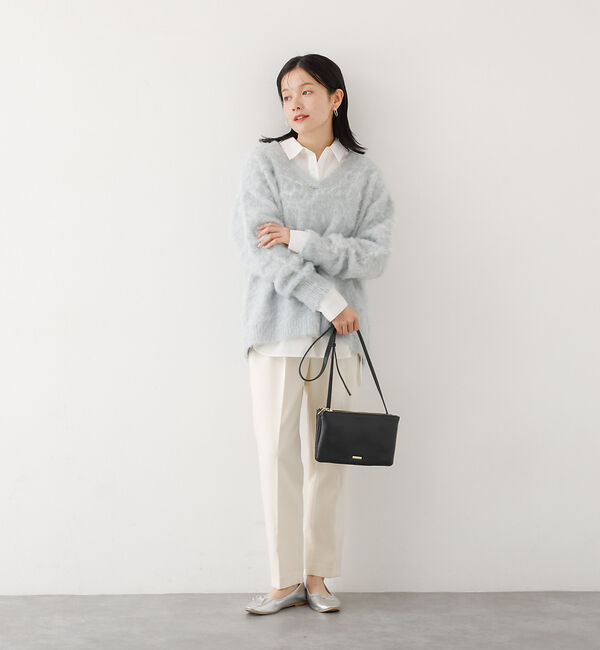 abahouse mavie「ブラッシュドVネックニット」|ニット・セーター|