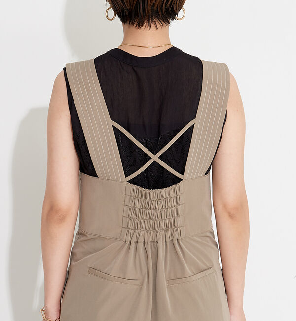 NOMINE「タックテーパードサロペットオールインワン」|オールインワン|