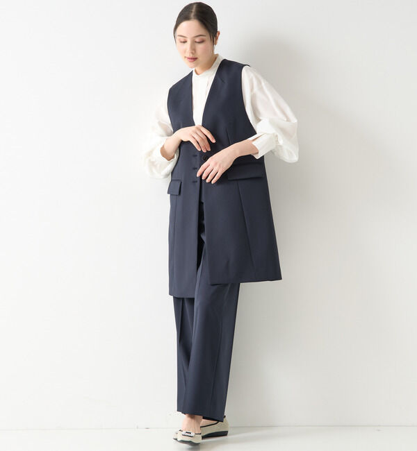 TIARA「シングルノーカラージレ（セットアップ対応）」|ベスト・ジレ|