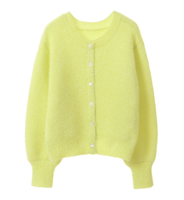 Soffitto「前後2WAYフィルムラメニット」|カーディガン|