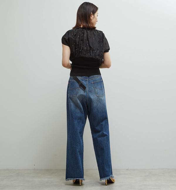 Soffitto「インド綿ドット刺繍ギャザーボレロブラウス」|カーディガン|