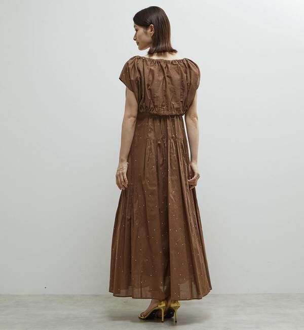 Soffitto「インド綿ドット刺繍ギャザーボレロブラウス」|カーディガン|