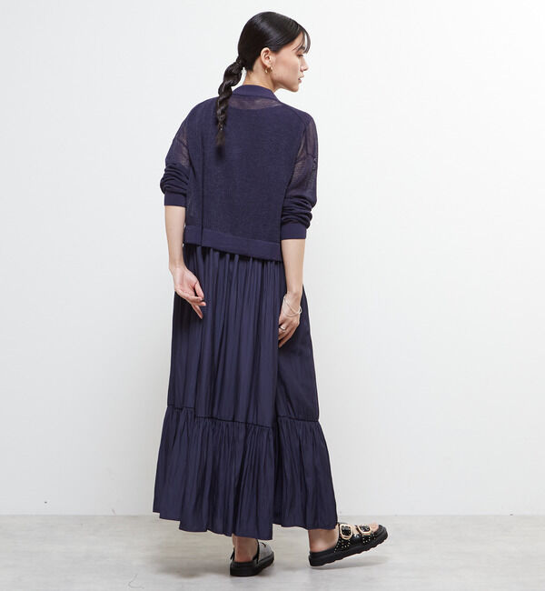 Soffitto「衿付きメッシュカーディガン」|カーディガン|