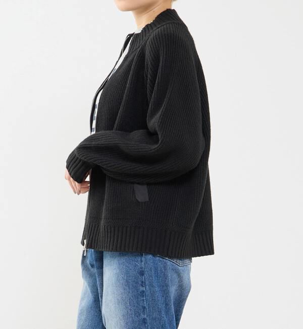 Soffitto「バルキージップ付ニット」|カーディガン|