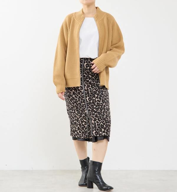 Soffitto「バルキージップ付ニット」|カーディガン|