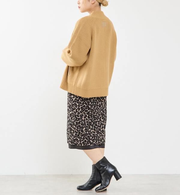 Soffitto「バルキージップ付ニット」|カーディガン|