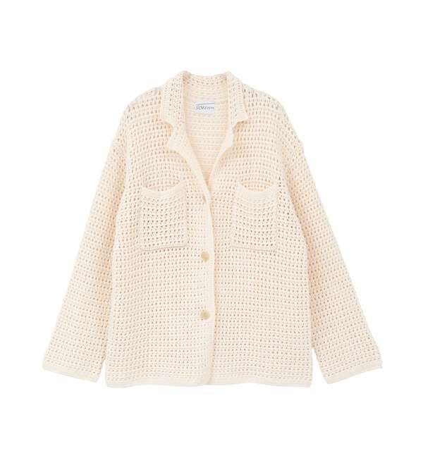 SOFFITTO「クロシェ風ニットカーディガン」|カーディガン|