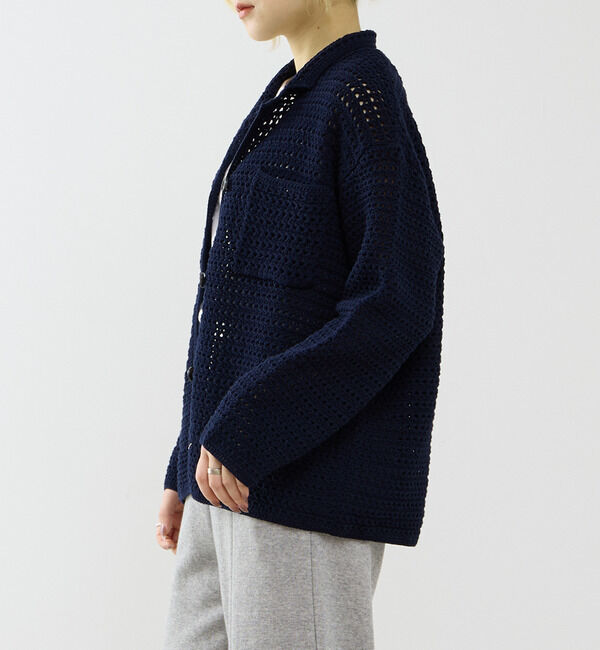 SOFFITTO「クロシェ風ニットカーディガン」|カーディガン|