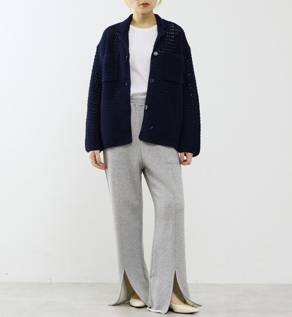SOFFITTO「クロシェ風ニットカーディガン」|カーディガン|