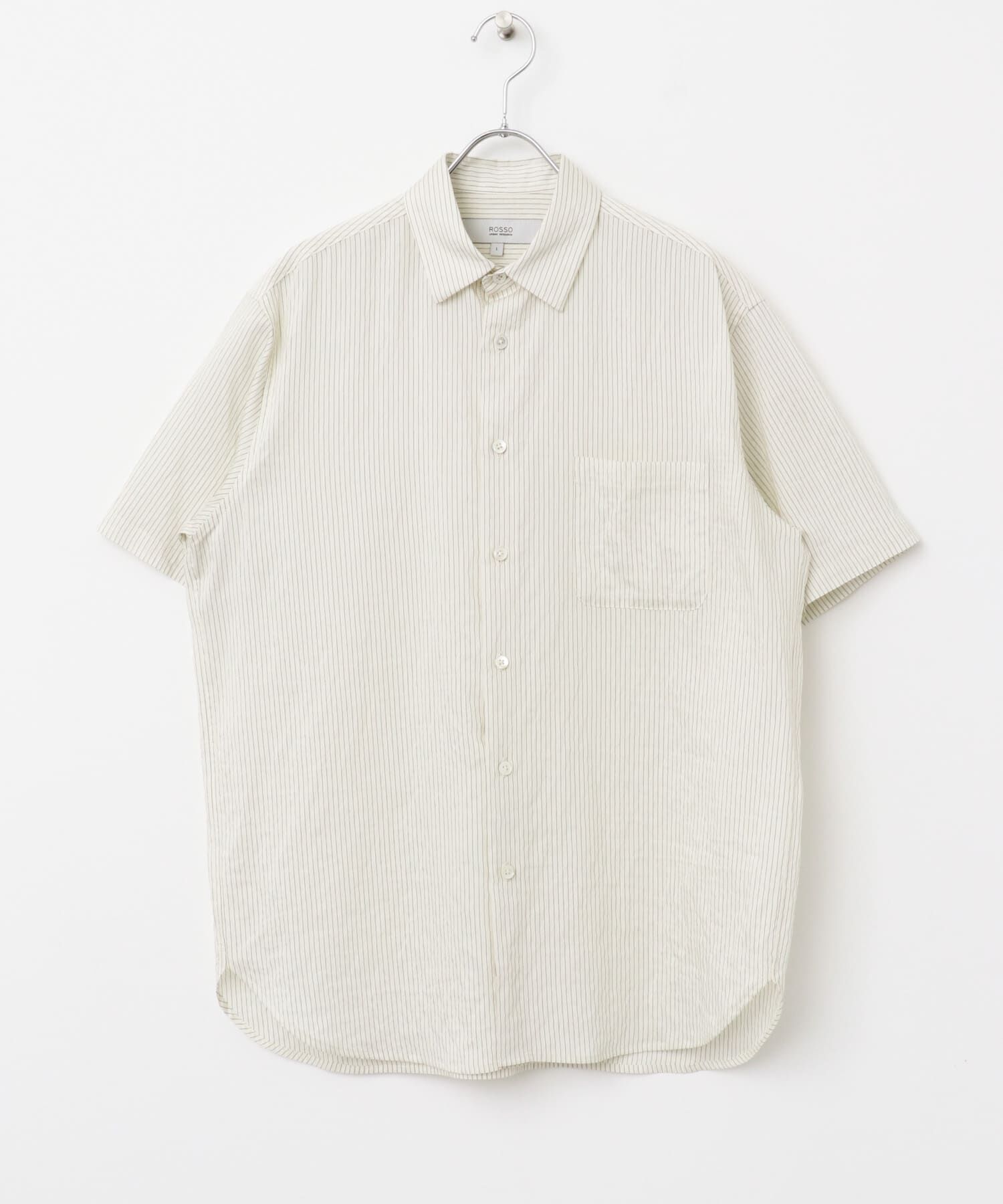 URBAN RESEARCH ROSSO「『WEB限定』『XLサイズあり』ストライプレギュラーカラー半袖シャツ」|シャツ・ブラウス|