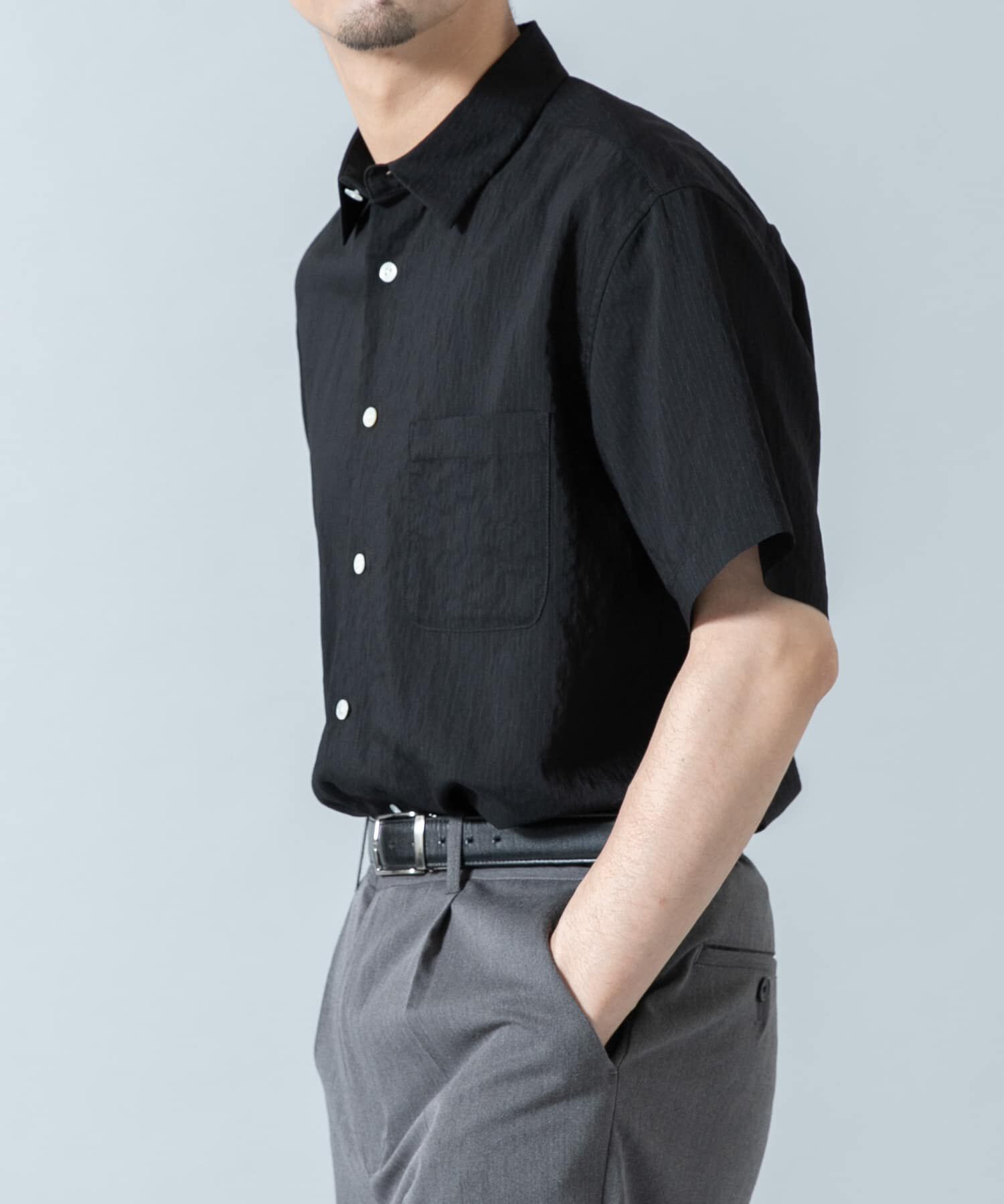 URBAN RESEARCH ROSSO「『WEB限定』『XLサイズあり』ストライプレギュラーカラー半袖シャツ」|シャツ・ブラウス|