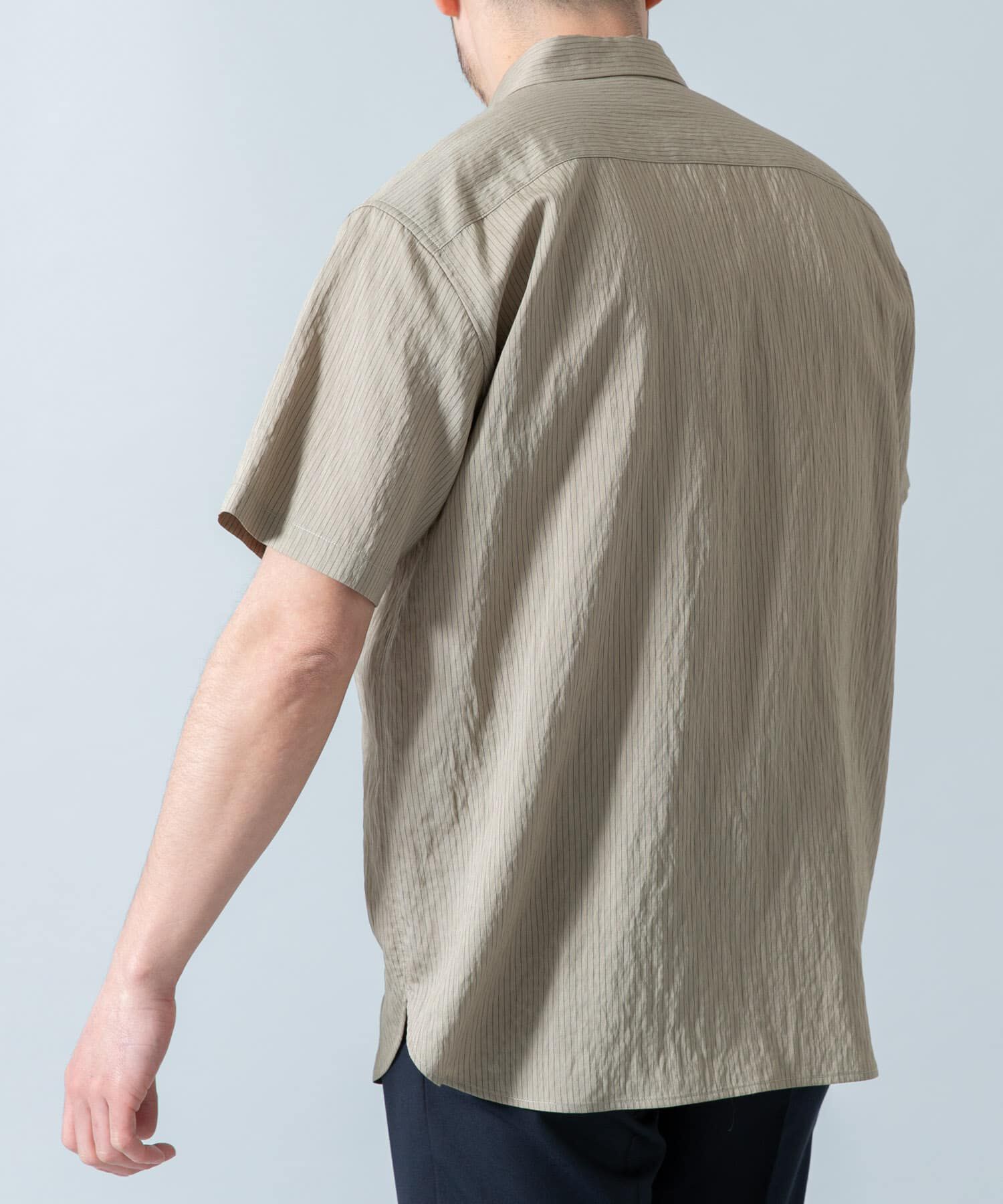 URBAN RESEARCH ROSSO「『WEB限定』『XLサイズあり』ストライプレギュラーカラー半袖シャツ」|シャツ・ブラウス|