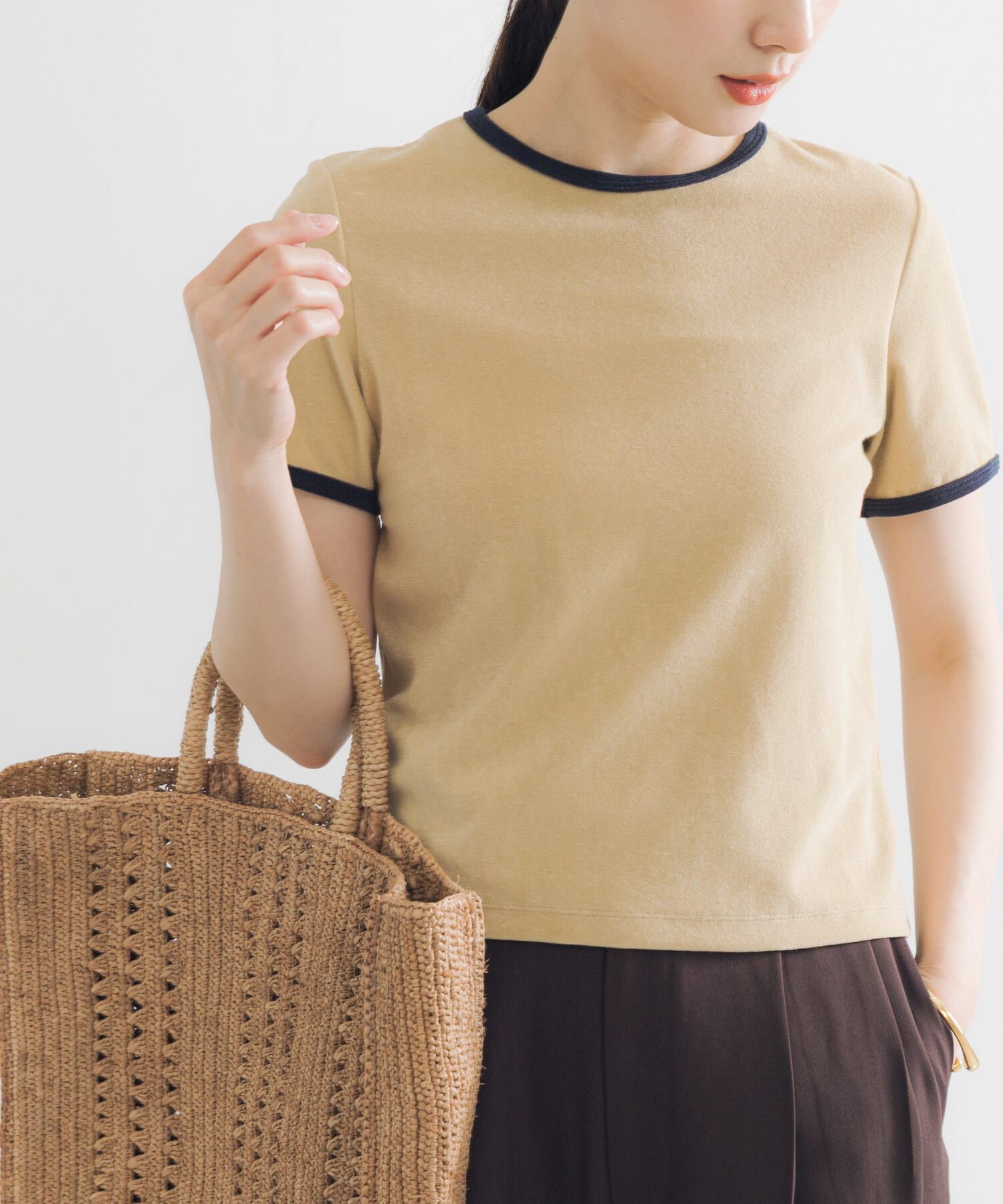 URBAN RESEARCH「パイルリンガーコンパクトTシャツ」|Tシャツ・カットソー|