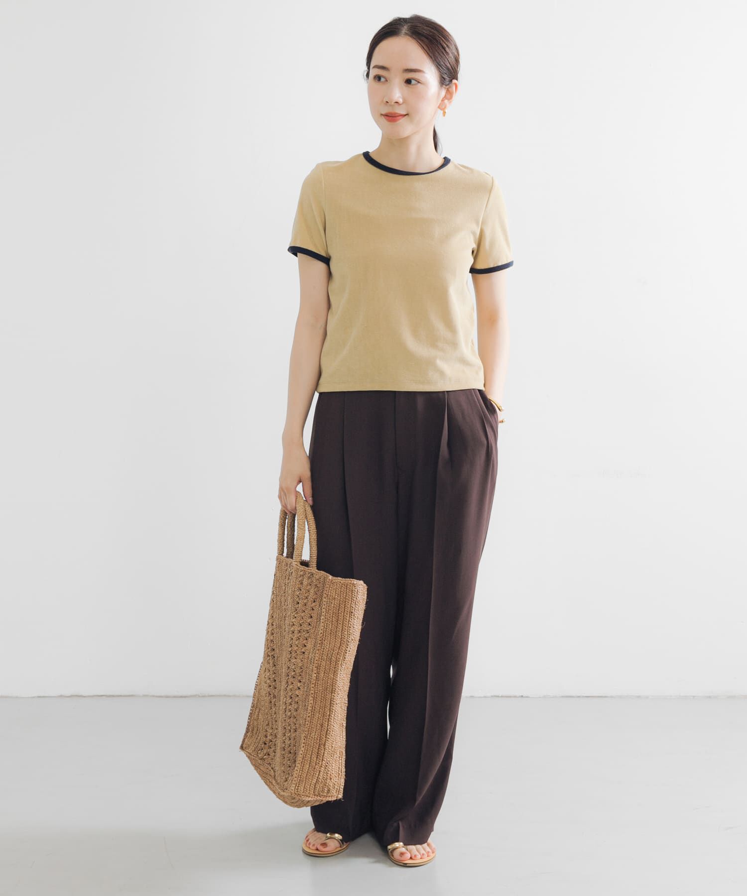 URBAN RESEARCH「パイルリンガーコンパクトTシャツ」|Tシャツ・カットソー|