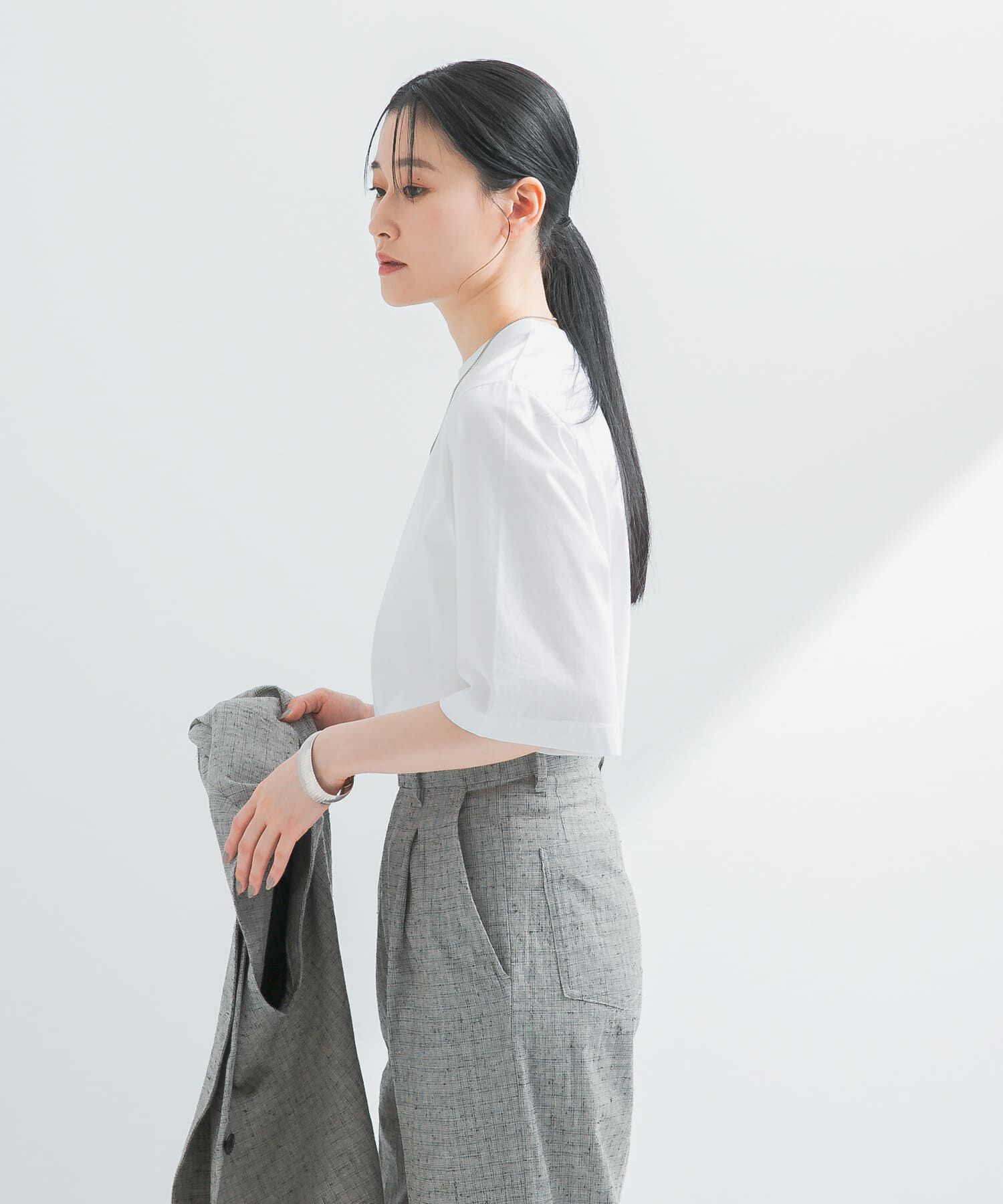 URBAN RESEARCH「スーピマコットンハーフスリーブカットソー」|Tシャツ・カットソー|