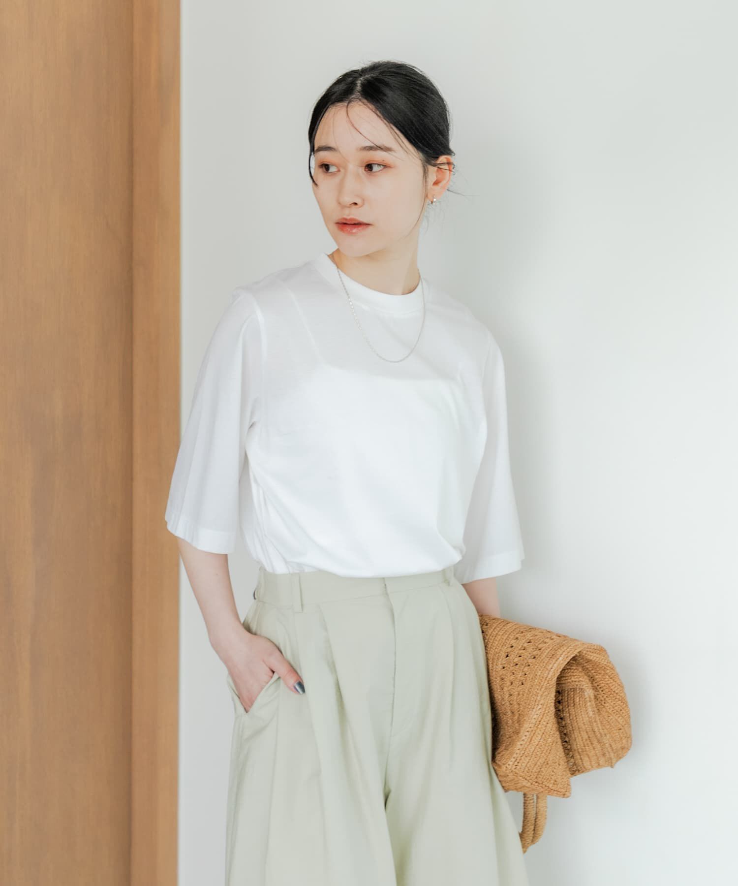 URBAN RESEARCH「スーピマコットンハーフスリーブカットソー」|Tシャツ・カットソー|