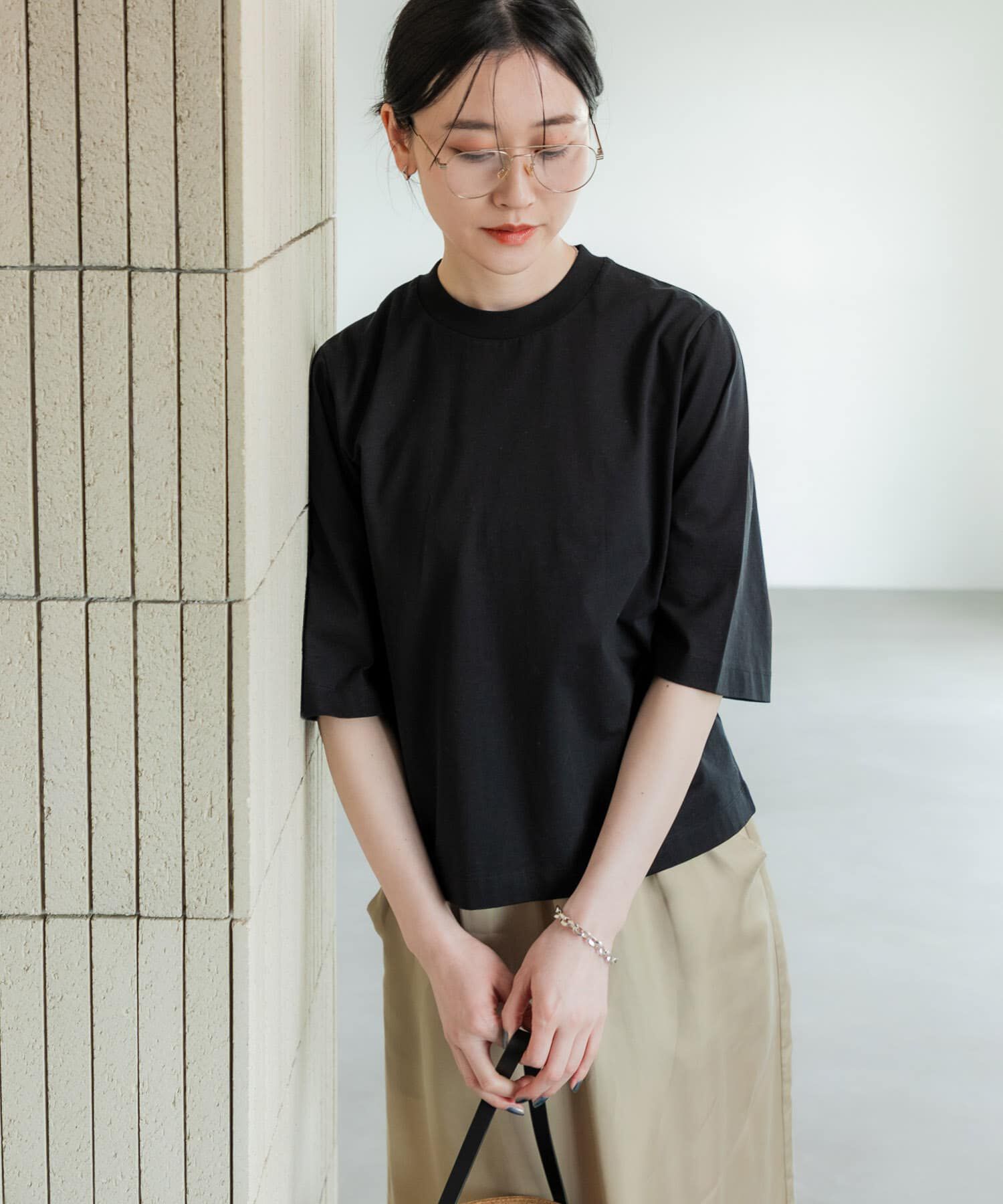 URBAN RESEARCH「スーピマコットンハーフスリーブカットソー」|Tシャツ・カットソー|