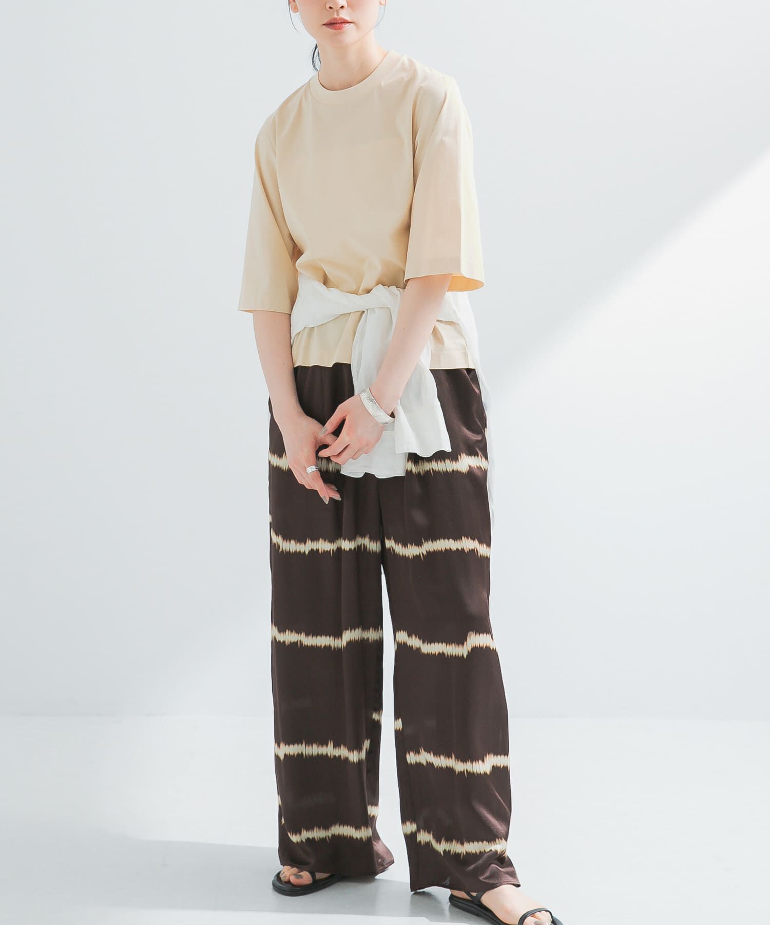 URBAN RESEARCH「スーピマコットンハーフスリーブカットソー」|Tシャツ・カットソー|ライトベージュ