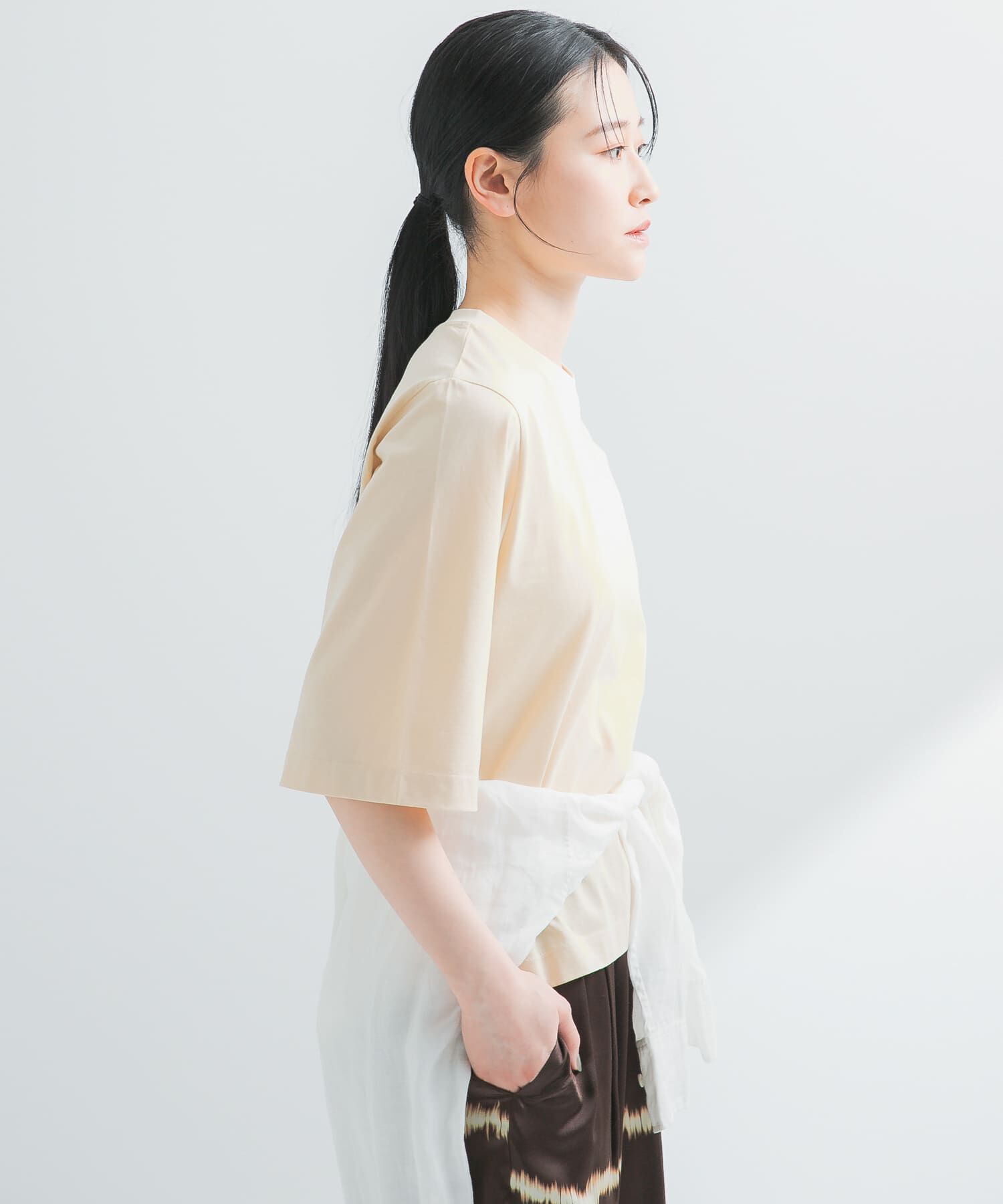 URBAN RESEARCH「スーピマコットンハーフスリーブカットソー」|Tシャツ・カットソー|