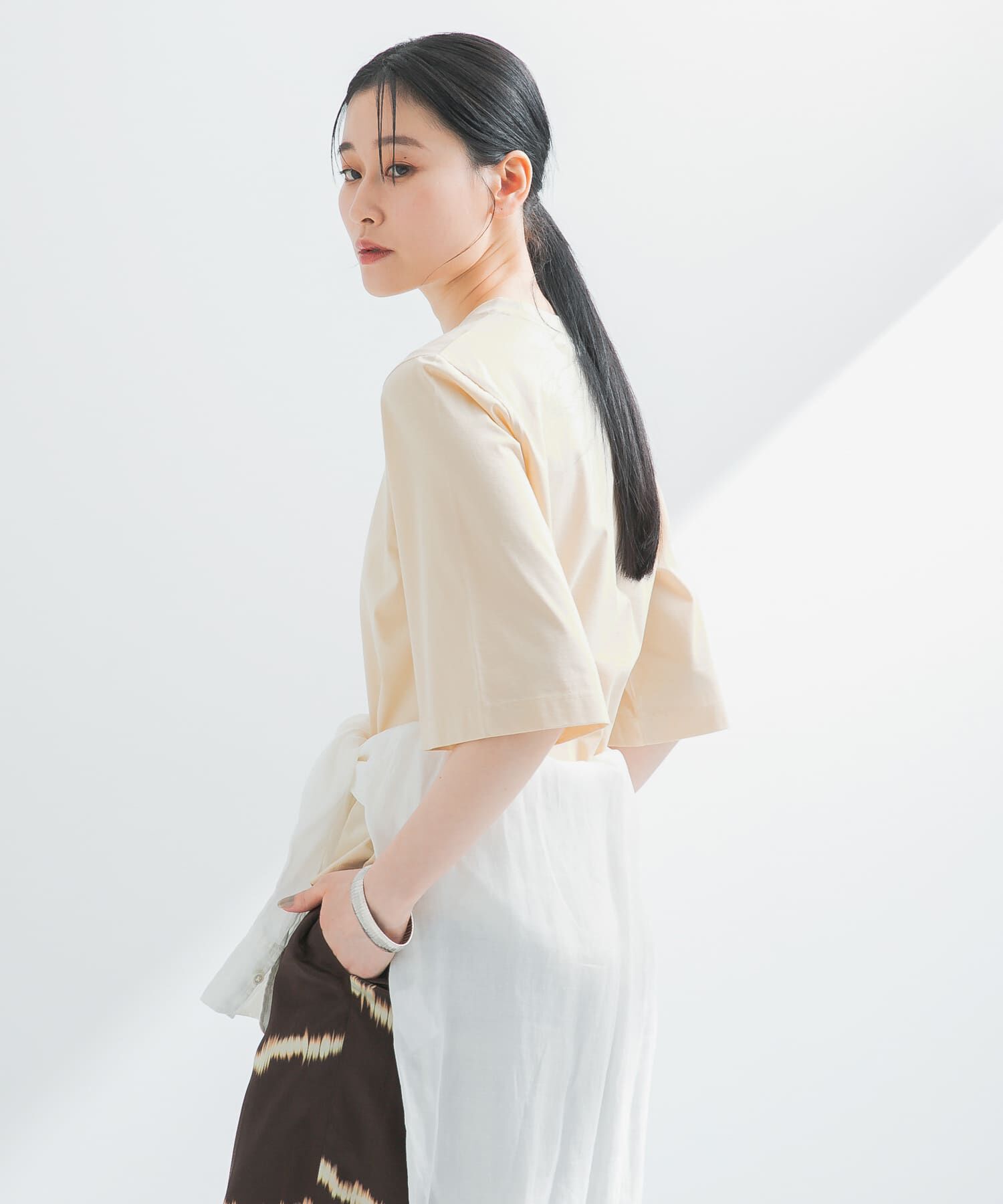 URBAN RESEARCH「スーピマコットンハーフスリーブカットソー」|Tシャツ・カットソー|