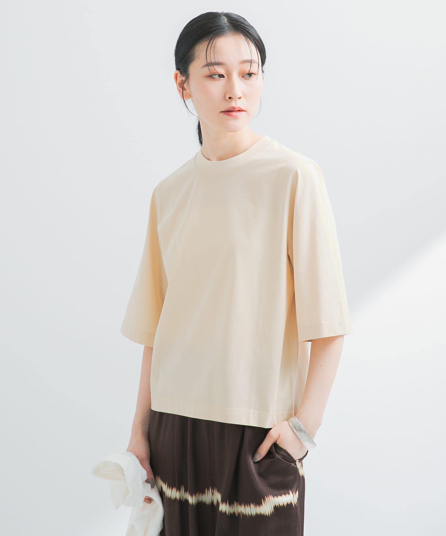 URBAN RESEARCH「スーピマコットンハーフスリーブカットソー」|Tシャツ・カットソー|