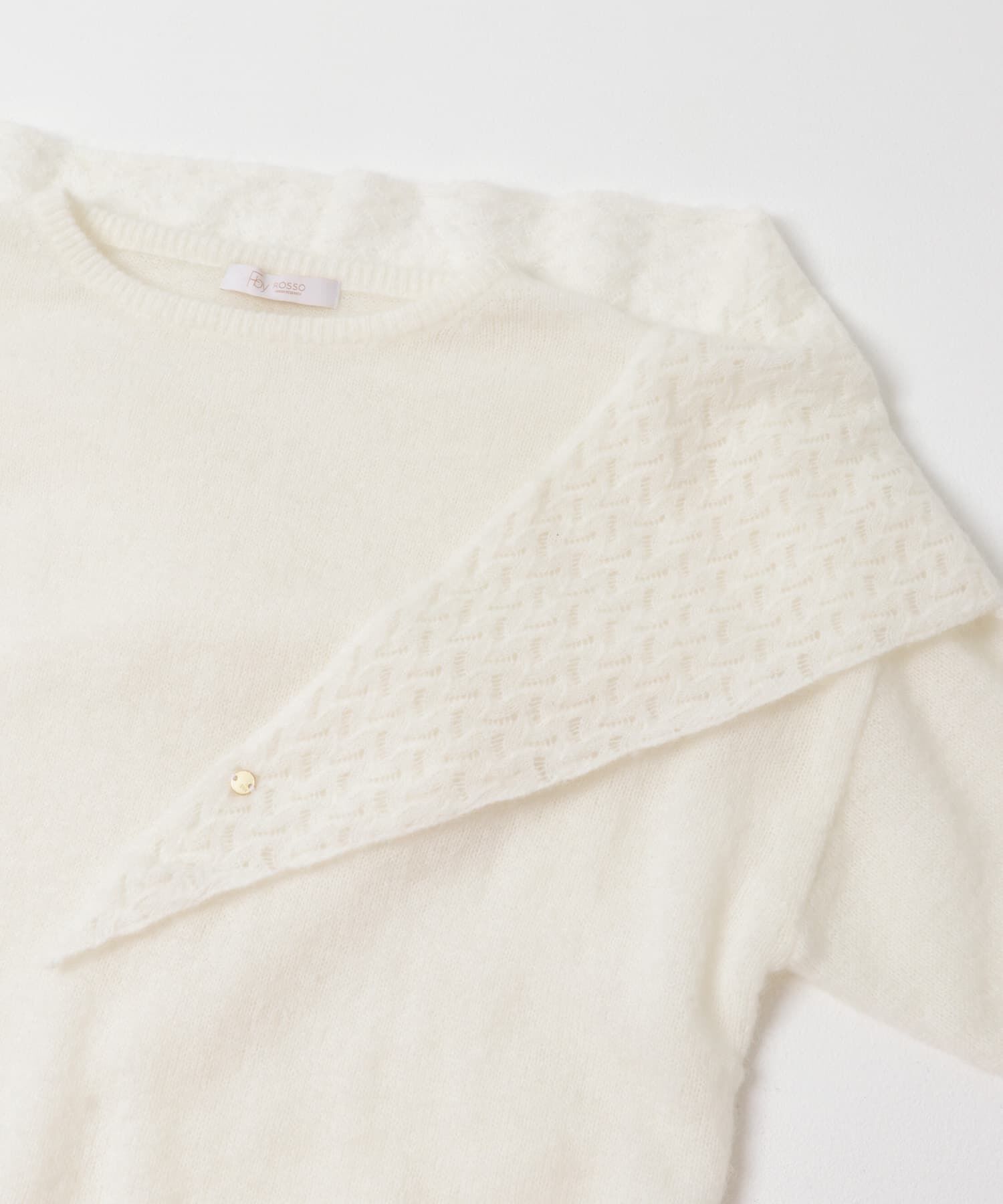 URBAN RESEARCH ROSSO「F by ROSSO　ヘアリーニットプルオーバー+ニットスカーフ」|ニット・セーター|