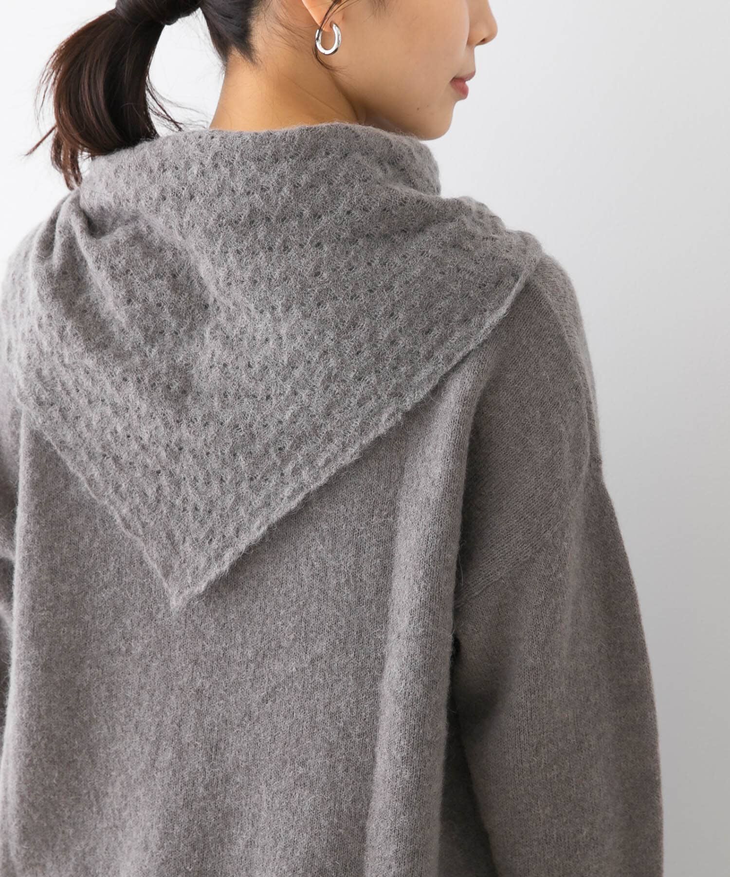 URBAN RESEARCH ROSSO「F by ROSSO　ヘアリーニットプルオーバー+ニットスカーフ」|ニット・セーター|