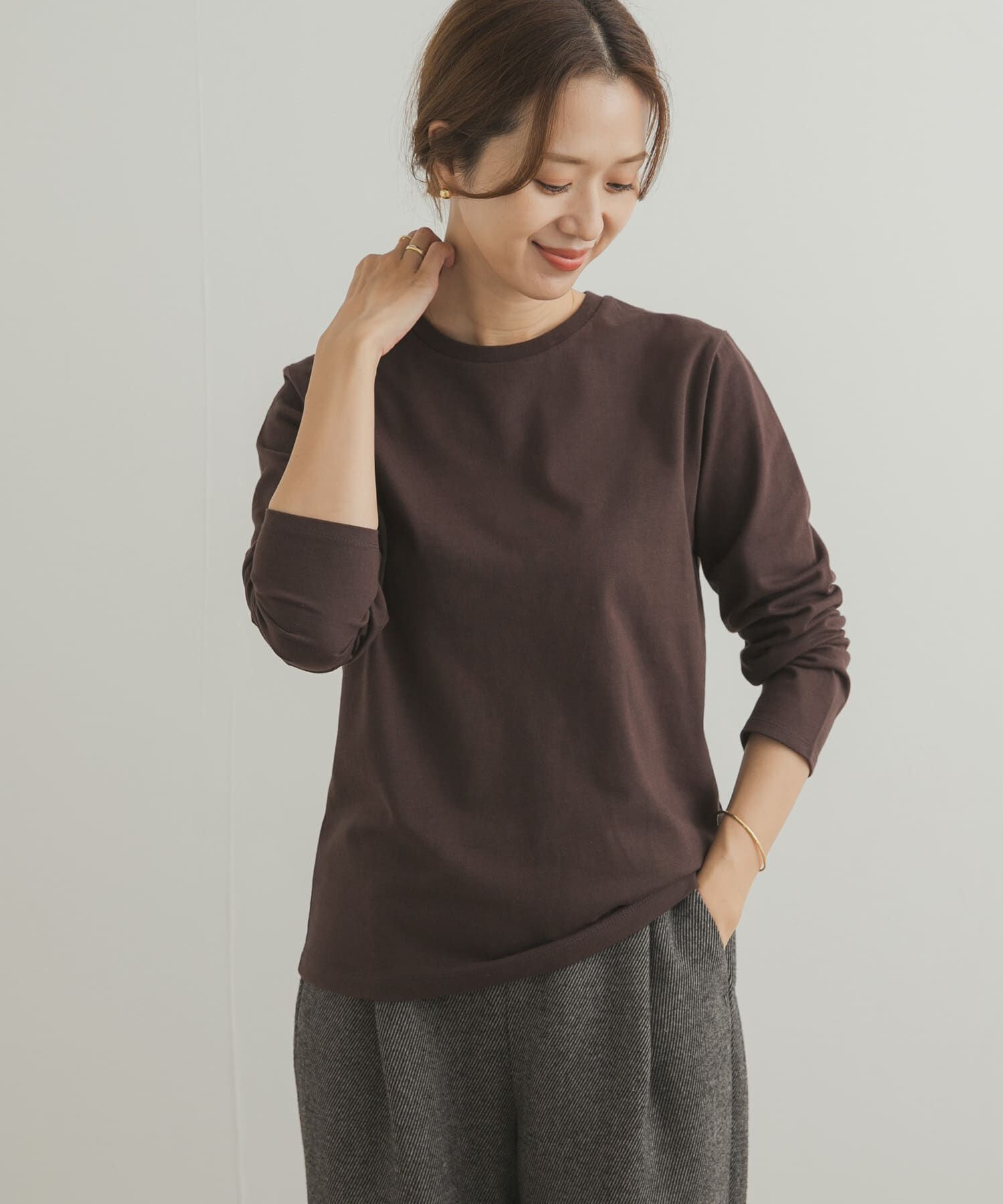 URBAN RESEARCH DOORS「Grow Organic クルーネックロングスリーブTシャツ」|Tシャツ・カットソー|