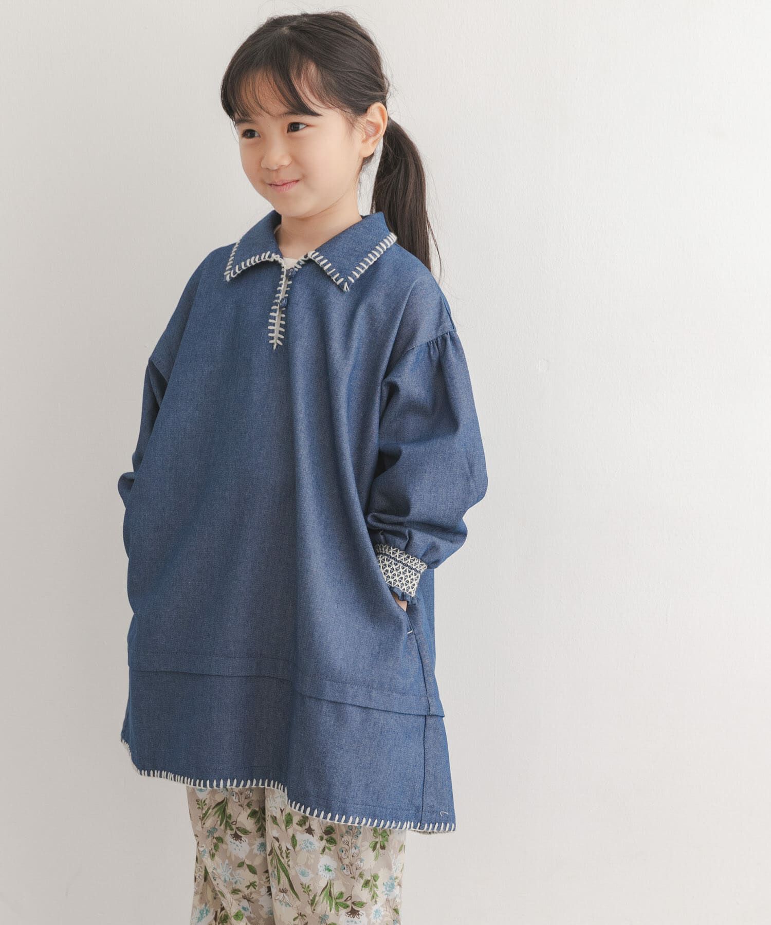 URBAN RESEARCH DOORS「『150サイズあり』デニム刺繍ワンピース(KIDS)」|ワンピース|