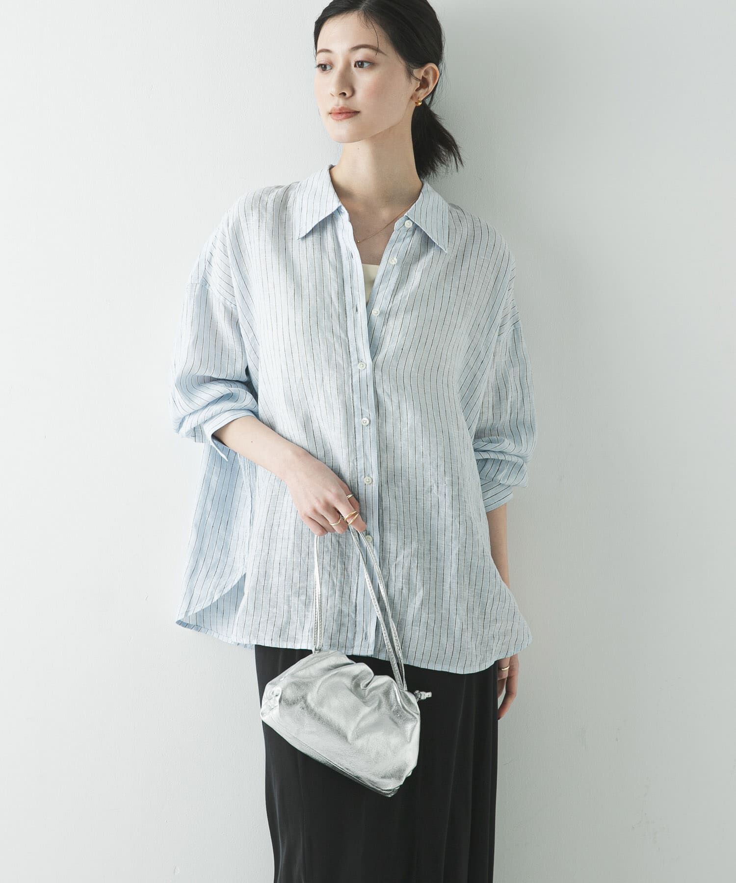 URBAN RESEARCH「リネン2WAYシャツ」|シャツ・ブラウス|ブルー系その他