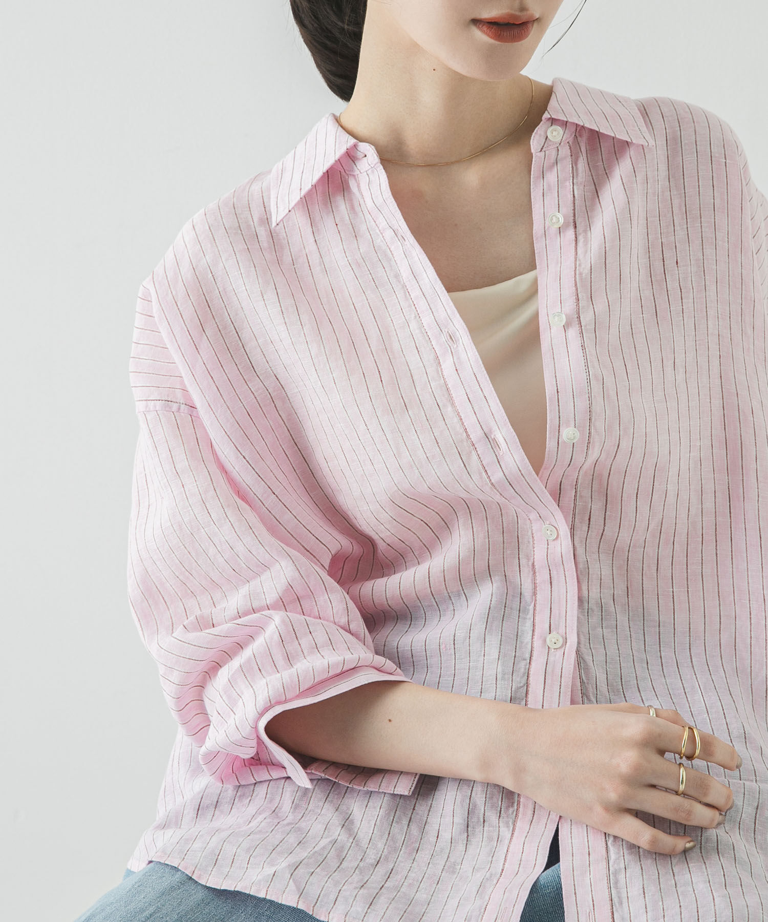 URBAN RESEARCH「リネン2WAYシャツ」|シャツ・ブラウス|