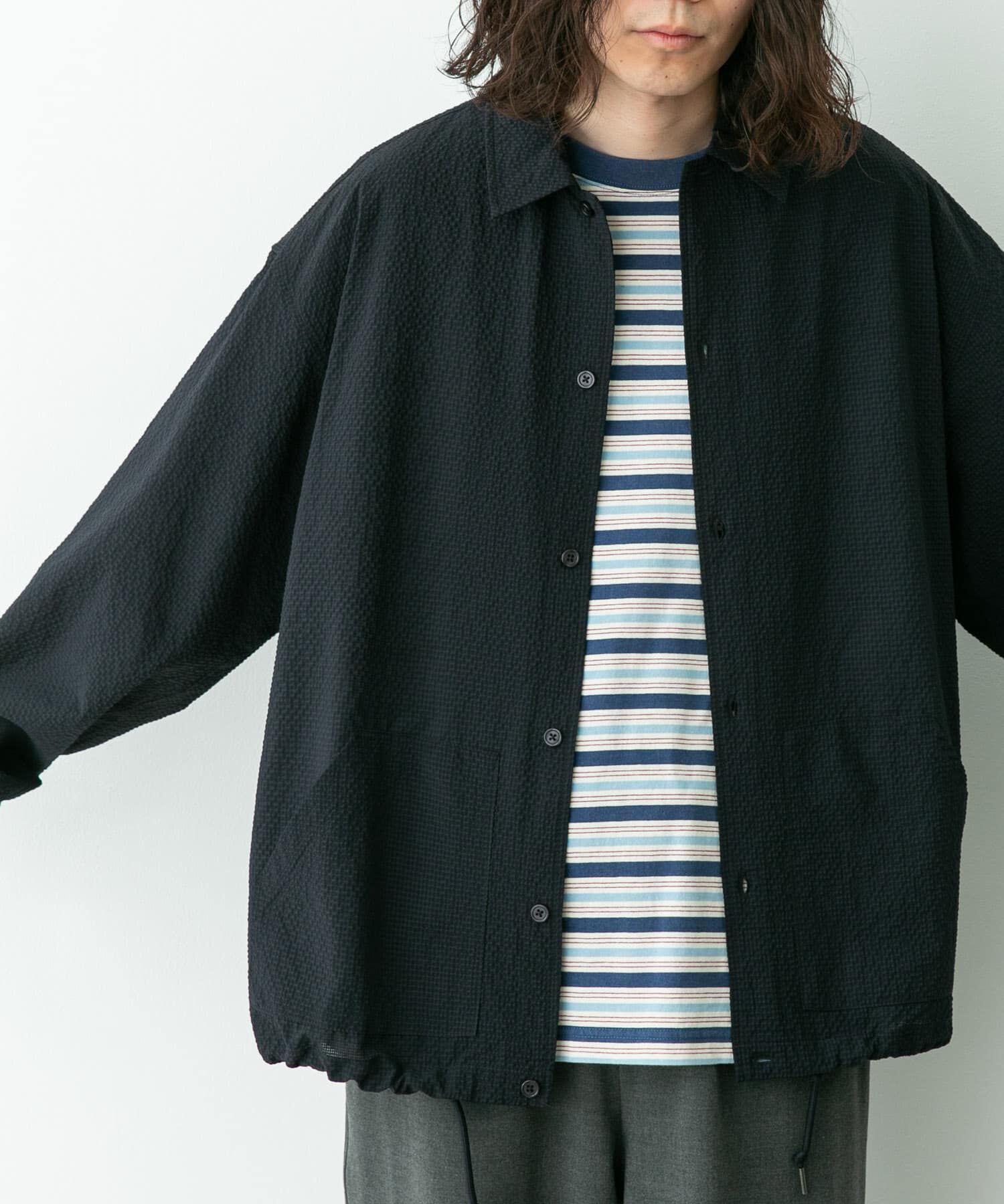 Sonny Label 「シアサッカーコーチジャケット」|ブルゾン・スタジャン|